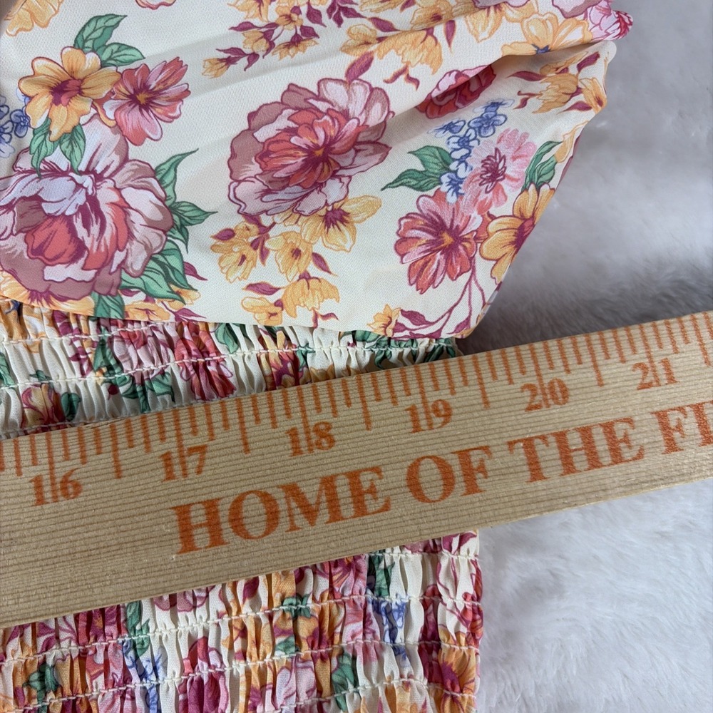 NWT Simply Southern Lucy Floral Tiered Midi Dress Sz XXL Cottagecore Garden - Picture 4 of 8